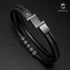Armband schwarz leder Herren uniqal